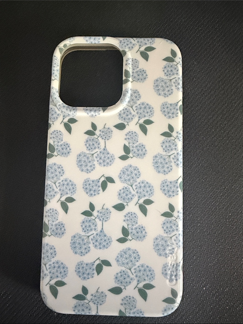 Blue Hydrangea Floral Phone Case - White & Blue